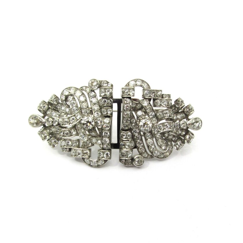 Broche Platino y diamantes