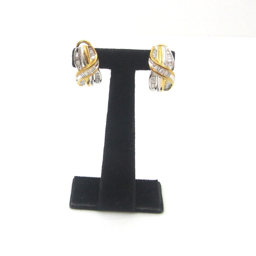 Pendientes oro amarillo con brillantes - Image 5