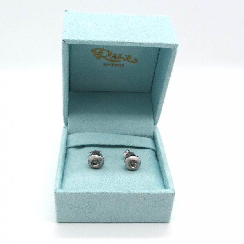 Pendientes de oro blanco con brillantes 0,05 ct - Image 5