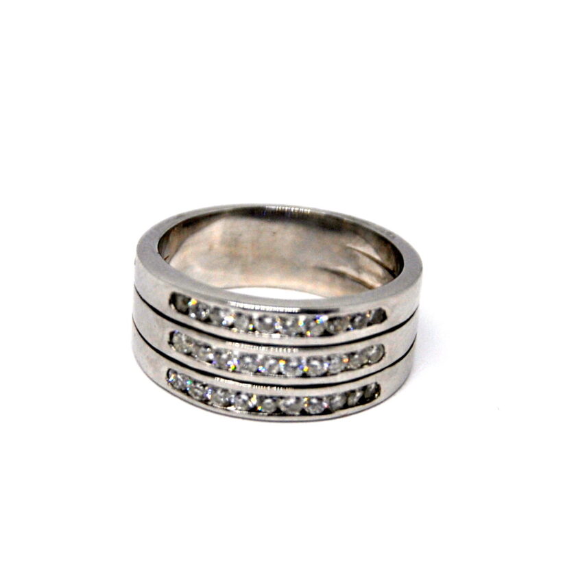 Sortija Oro y Filas de Diamantes - Image 10