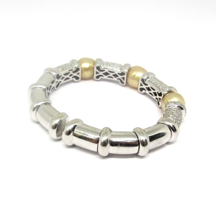 Pulsera diamantes y perlas - Image 2