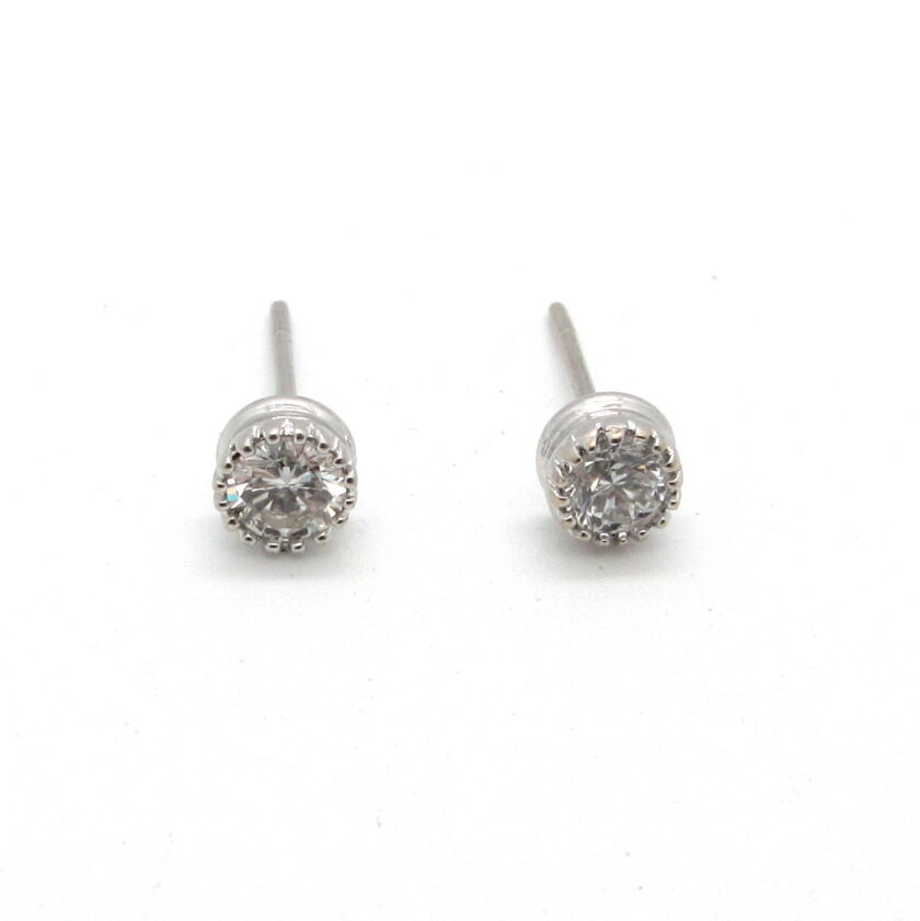 Pendientes de oro blanco con diamantes 0,25ct - Image 2