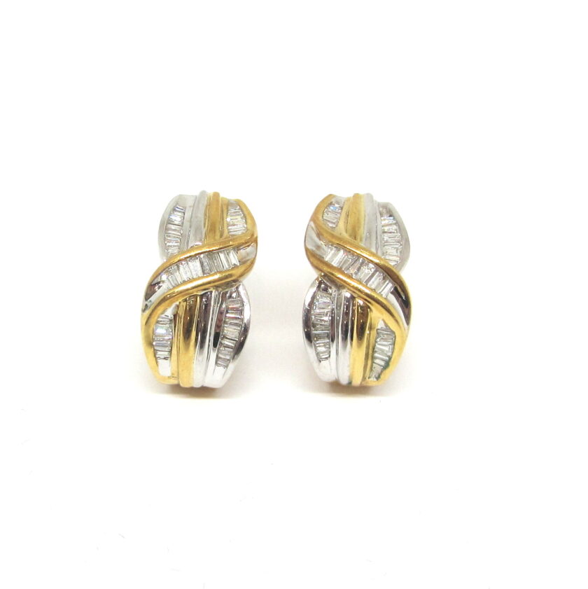 Pendientes oro amarillo con brillantes