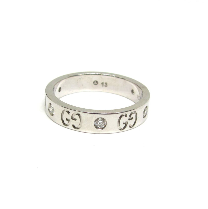 Sortija Gucci de oro blanco modelo Icon - Image 2