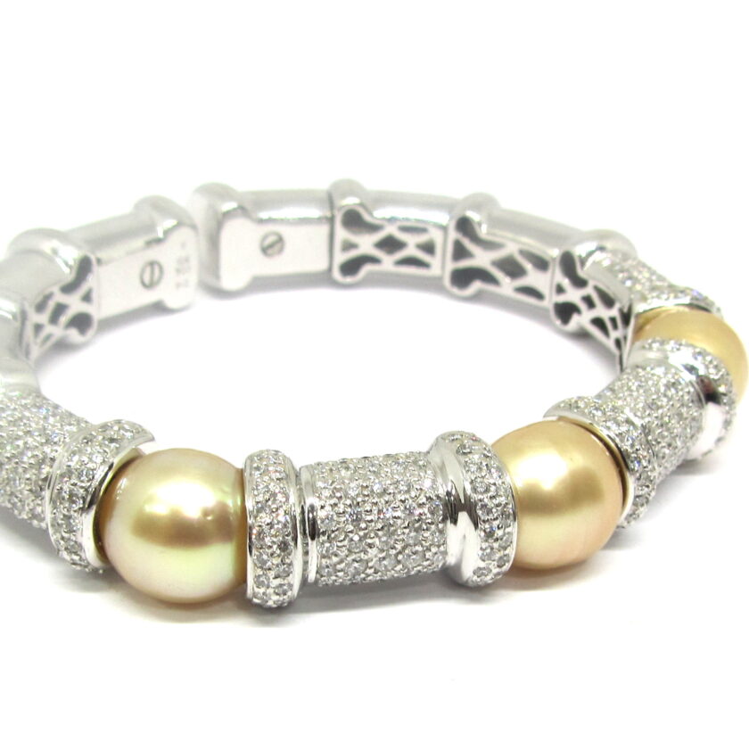 Pulsera diamantes y perlas - Image 3