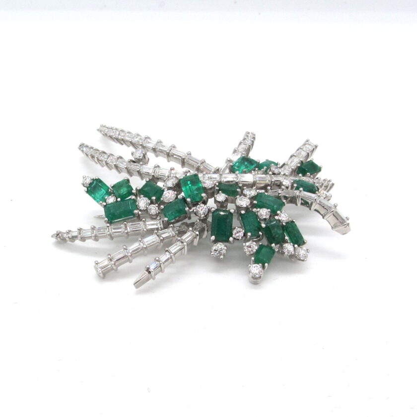 Broche diamantes y esmeraldas - Image 3