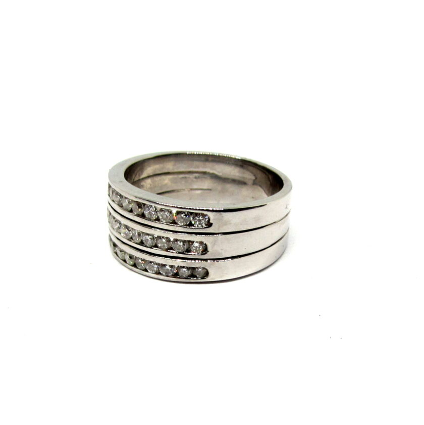 Sortija Oro y Filas de Diamantes - Image 3