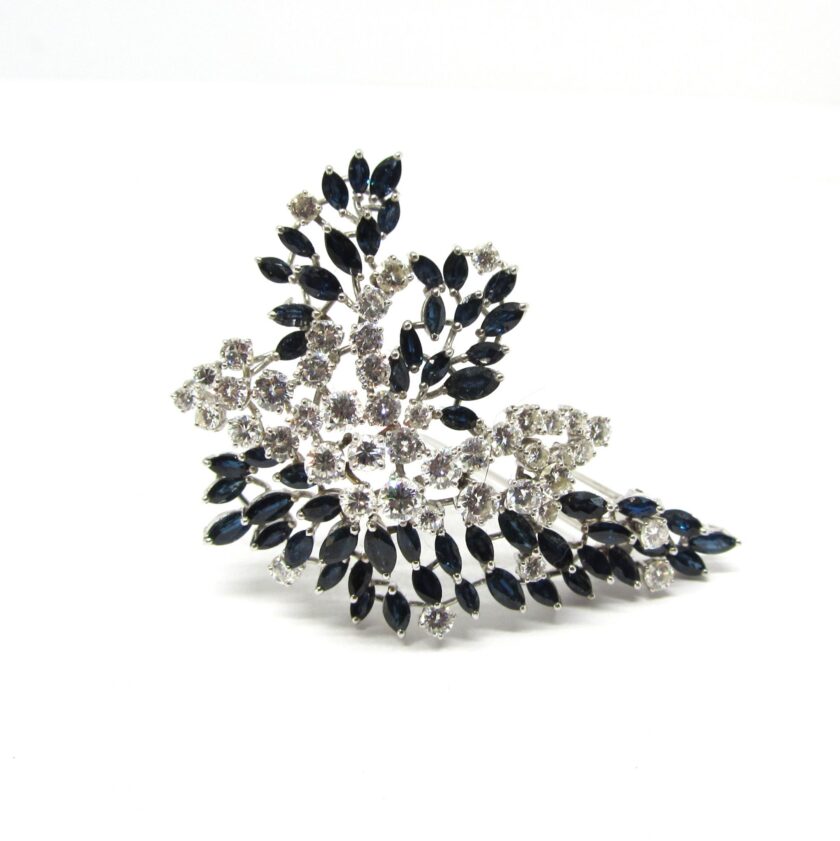 Broche diamantes y zafiros - Image 2