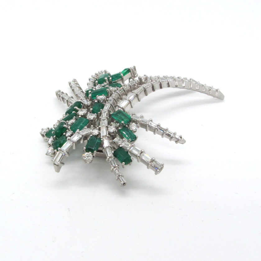 Broche diamantes y esmeraldas - Image 4