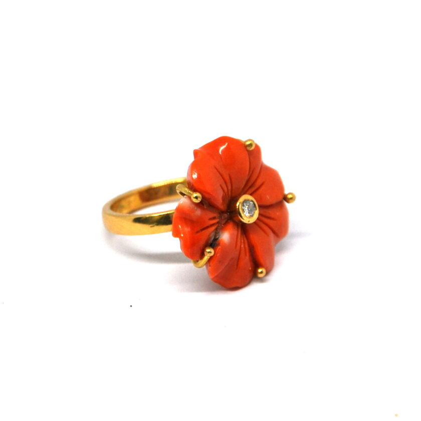 Sortija Coral en Oro Amarillo - Image 2