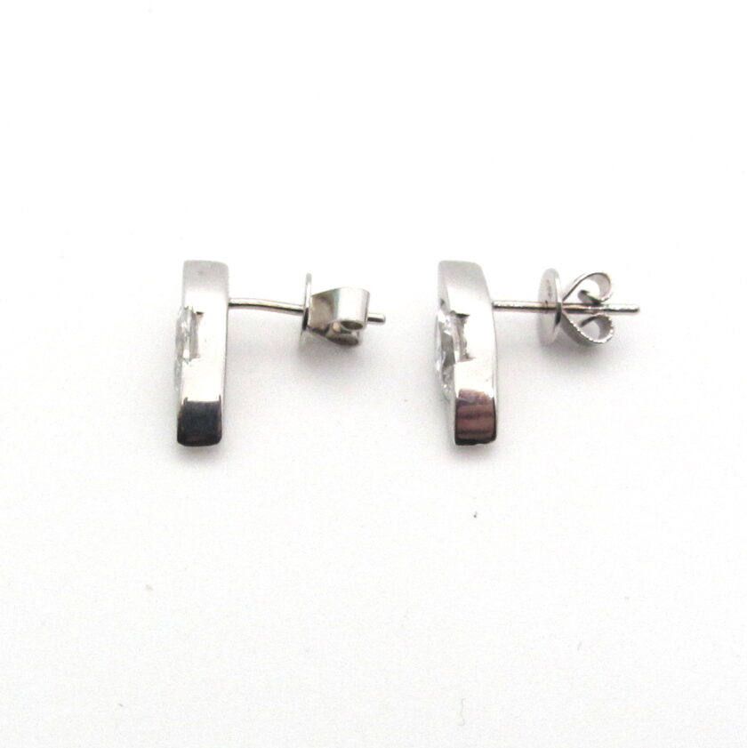 Pendientes de oro blanco con brillantes 0,8 ct - Image 3