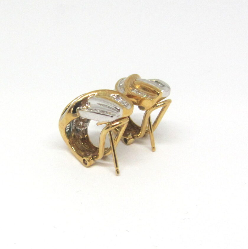 Pendientes oro amarillo con brillantes - Image 3