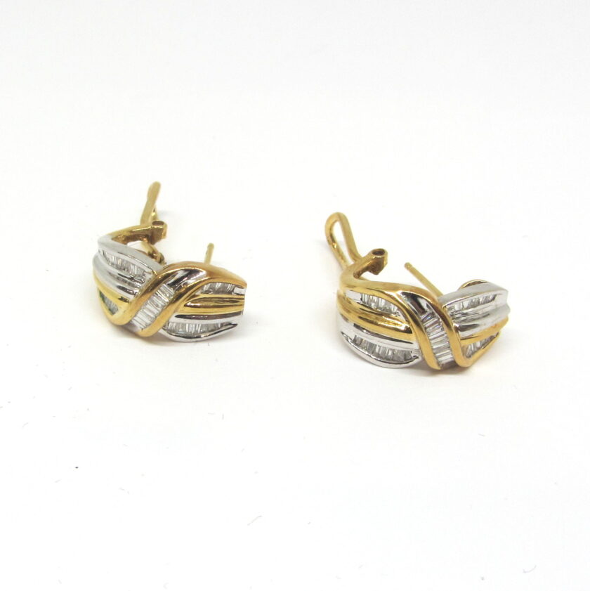 Pendientes oro amarillo con brillantes - Image 2
