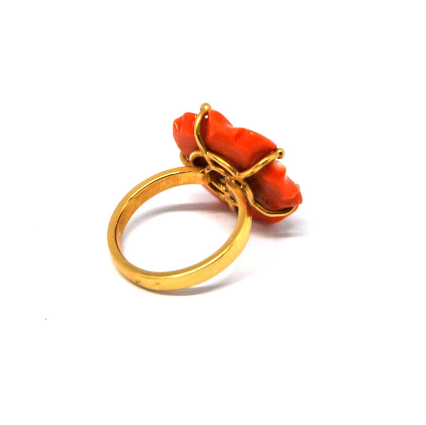 Sortija Coral en Oro Amarillo - Image 4
