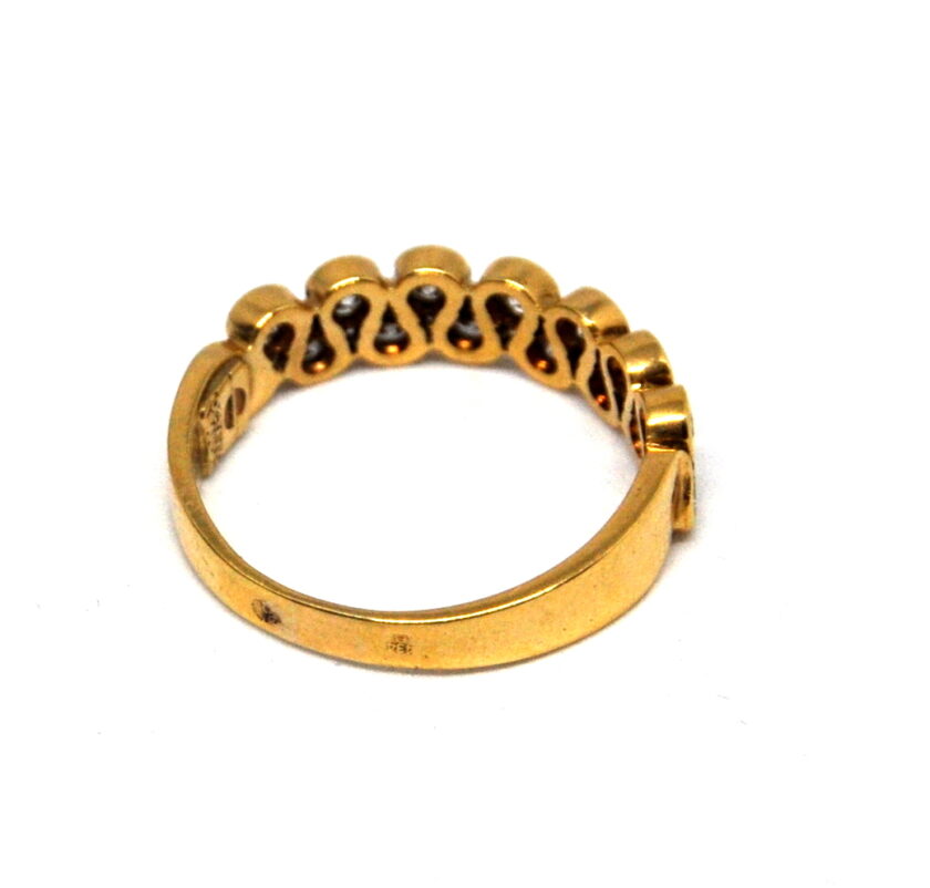 Sortija de Oro con Tira de Diamantes - Image 2