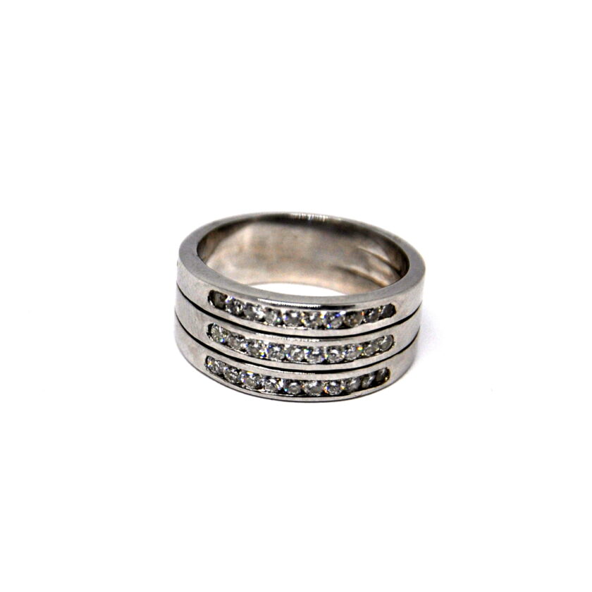 Sortija Oro y Filas de Diamantes - Image 6
