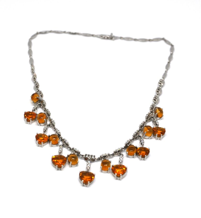 Gargantilla diamantes y citrinos - Image 6