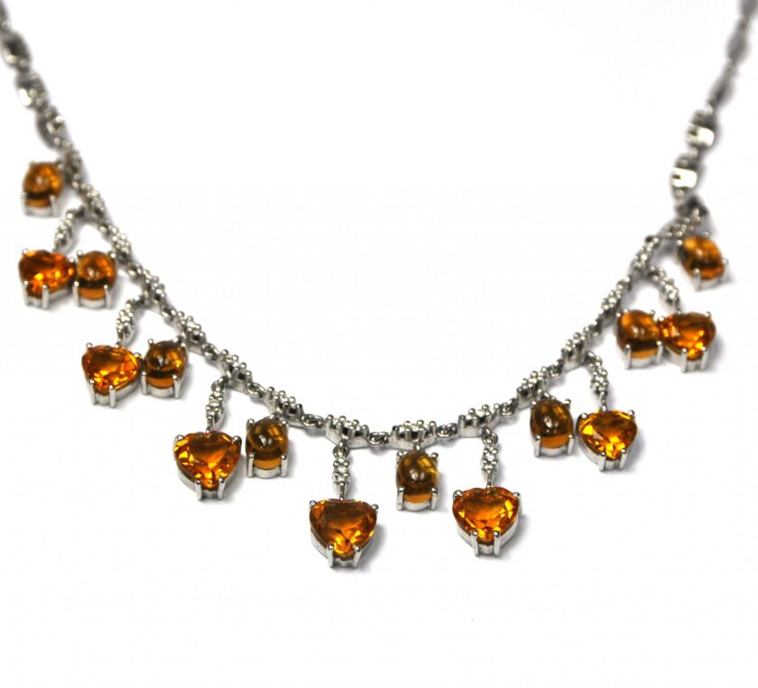Gargantilla diamantes y citrinos - Image 7