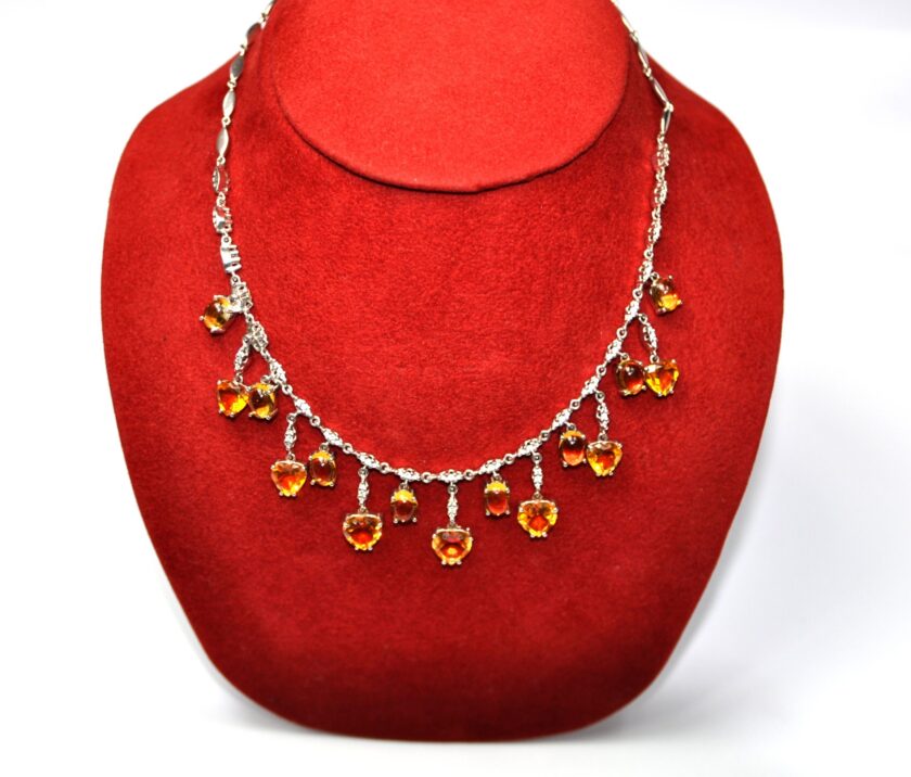 Gargantilla diamantes y citrinos - Image 8