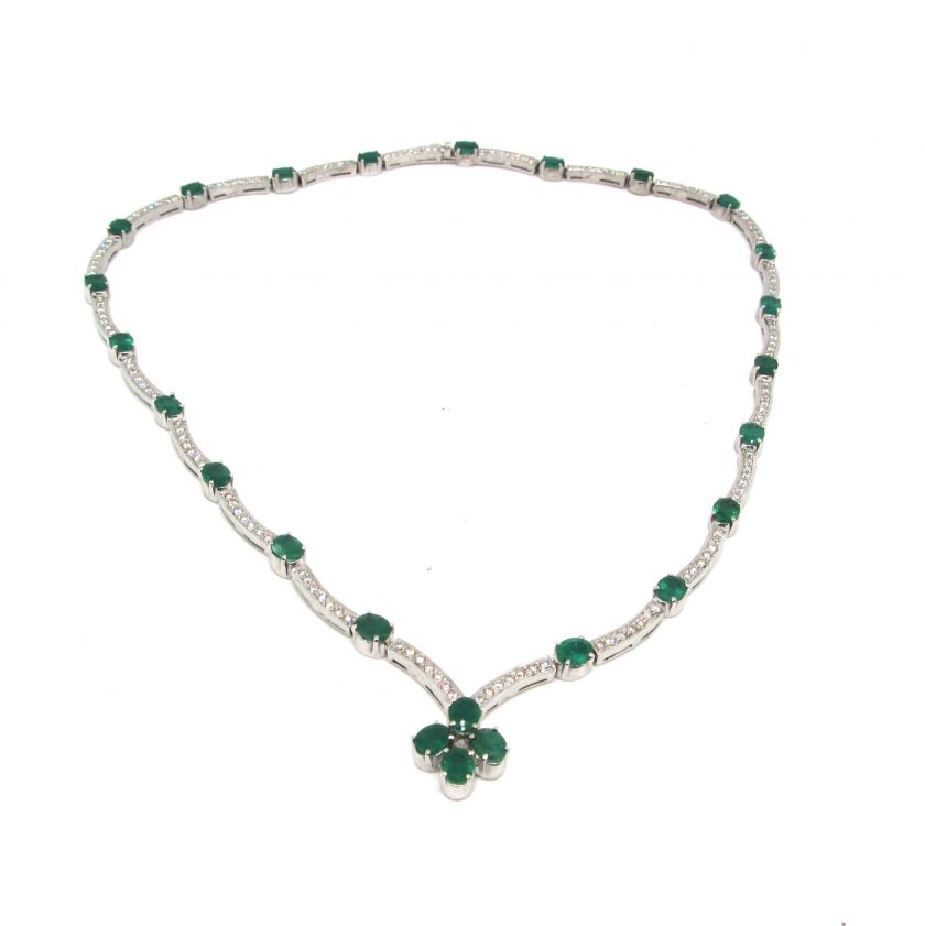 Gargantilla Esmeraldas y Diamantes