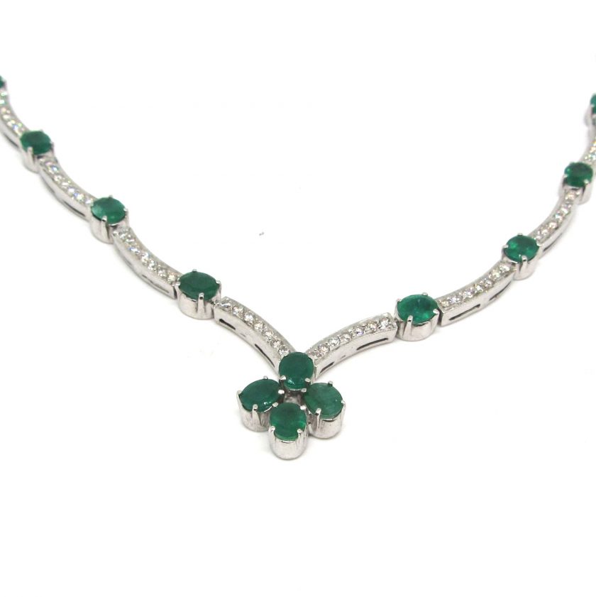 Gargantilla Esmeraldas y Diamantes - Image 2