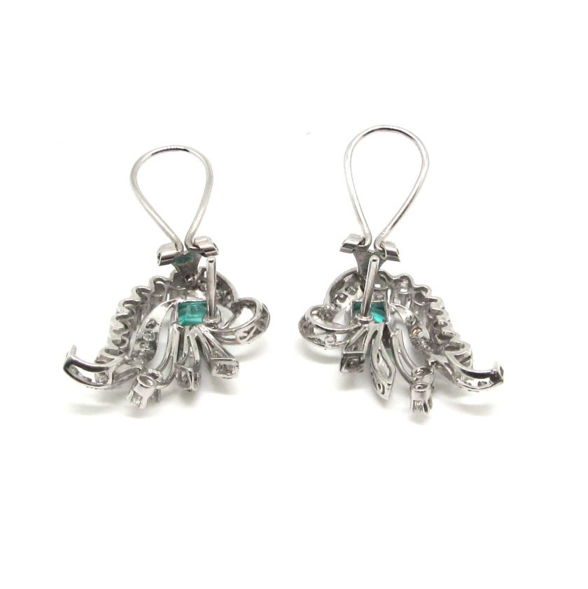 Pendientes Esmeralda y Diamantes - Image 2