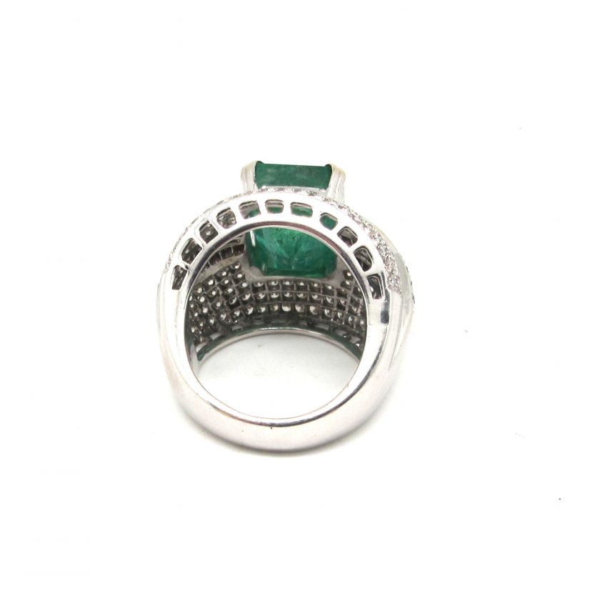 Sortija Esmeralda y Diamantes - Image 4
