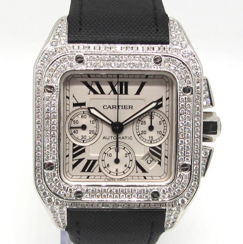 Cartier Santos 100 Xl Chronograph After Setting