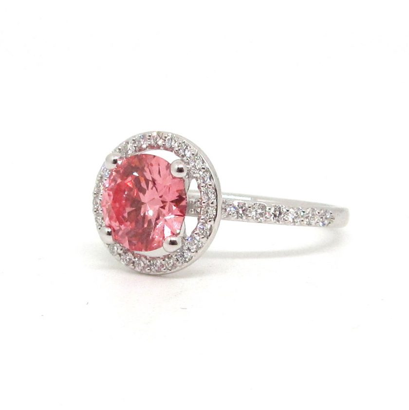 Sortija diamante Rosado