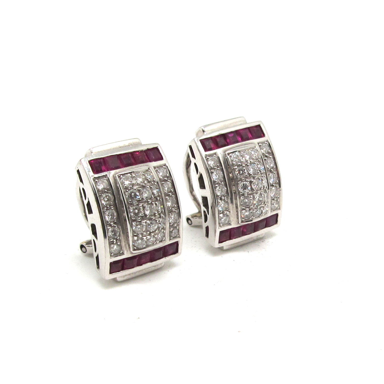 Pendientes Rubíes y brillantes - Image 3